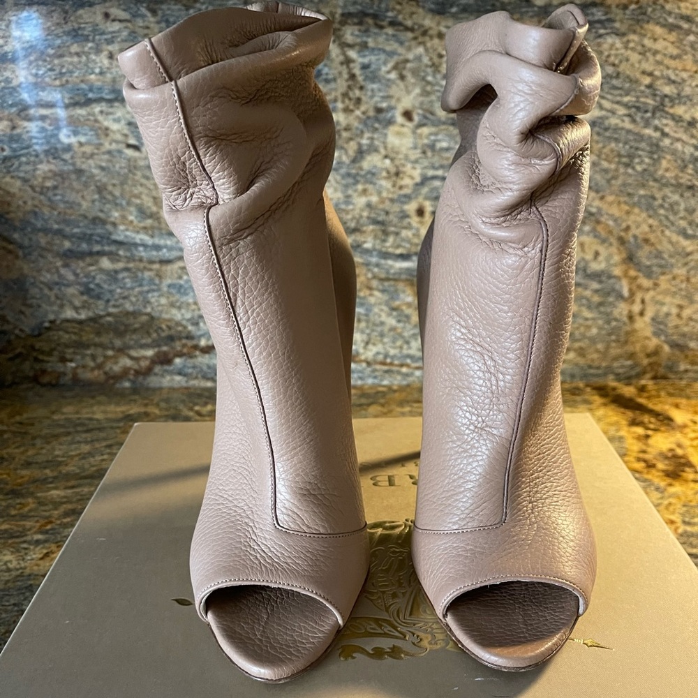Burberry heritage grain burlison 100 peep toe ankle boot Uk 5, EUR 38.